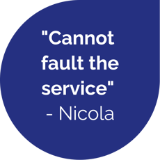 Cannot fault the service - Nicola